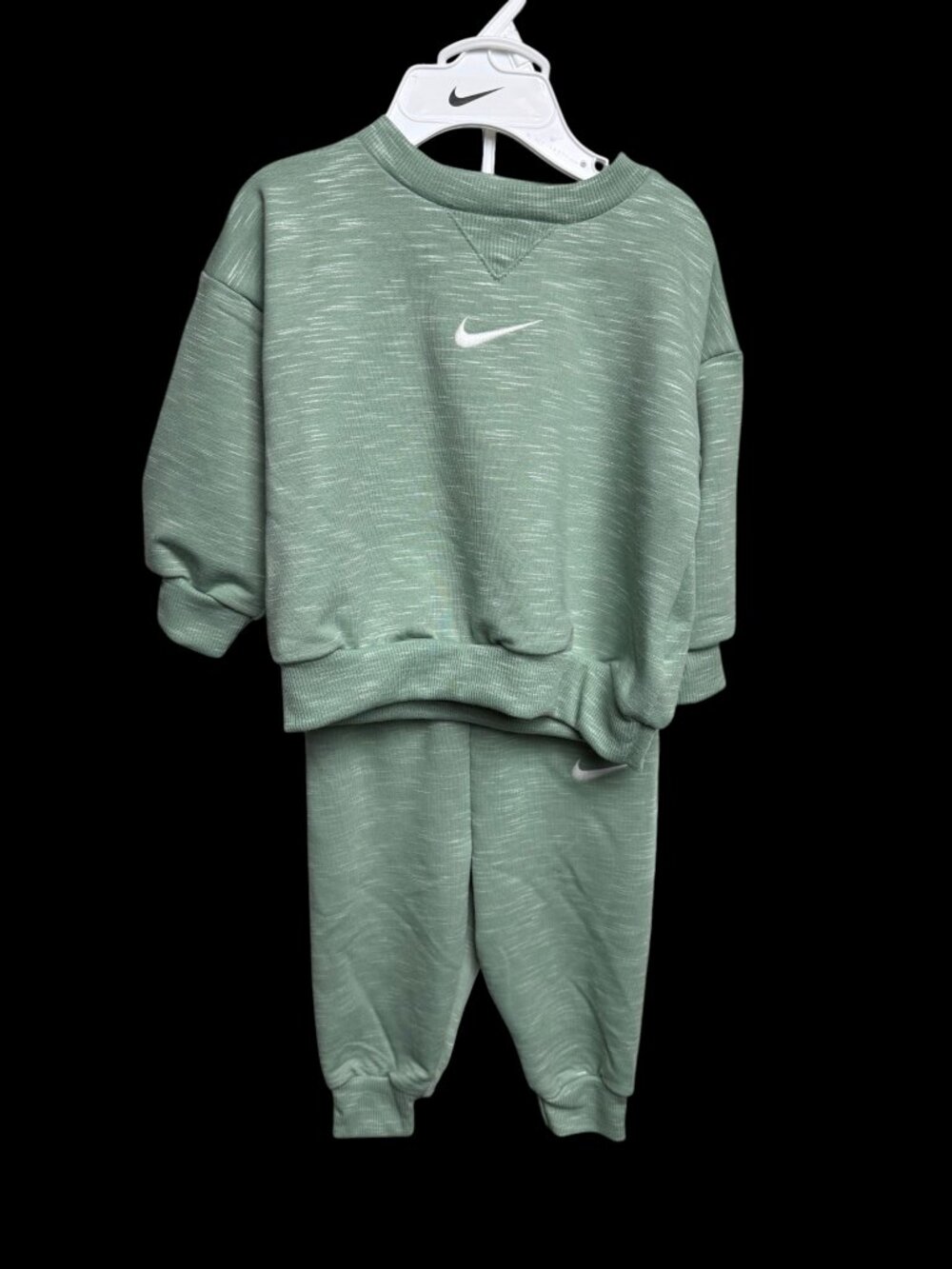 Nike Toddler Baby Fleece Tracksuit Set Sage Mint Green - 9M